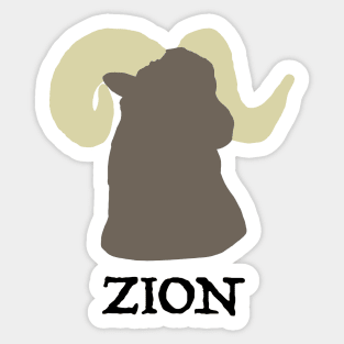 Zion, Big Horn Sheep Sticker